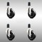 Service Caster 4 Inch 316SS Soft Rubber Wheel Swivel 1-1/2 Inch Expanding Stem Caster Set SCC SCC-SS316EX20S414-SRS-112-4 - alternate 1